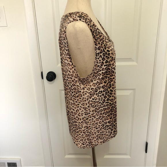 Carmen Marc Valvo Sleeveless Leopard Tank Hop - Picture 3 of 5